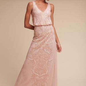 BHLDN Adrianna Papell Blush Aubrey Dress gorgeous!
